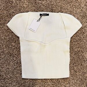 Cream Knit Blouse Size L